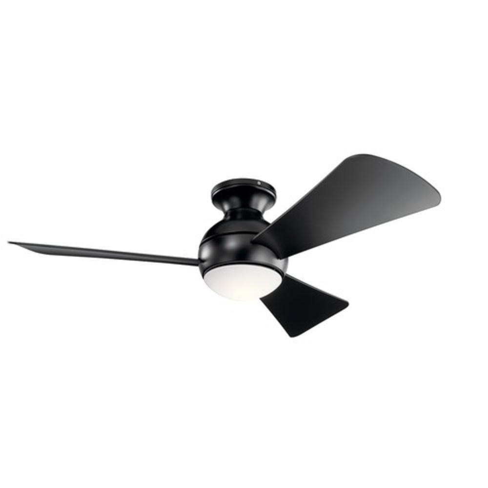 Kichler Lighting Sola 44in. 3?Blade Indoor/Outdoor Indoor Ceiling Fan in Satin Black