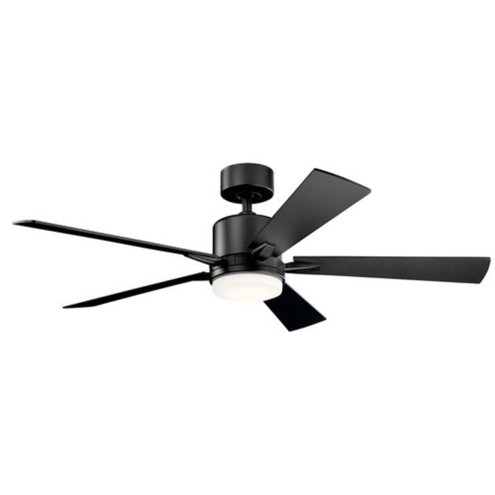 Kichler Lighting Lucian Elite 52in. 5-Blade Indoor Ceiling Fan with LED Light in Satin Black