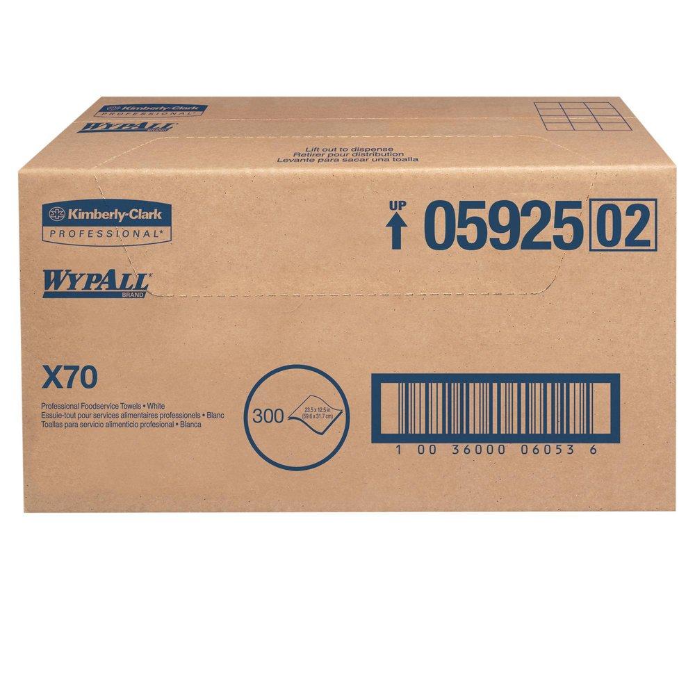WypAll® X70 12-1/2 x 23-1/2 in. Hydroknit Wiper in White (Box of 300)