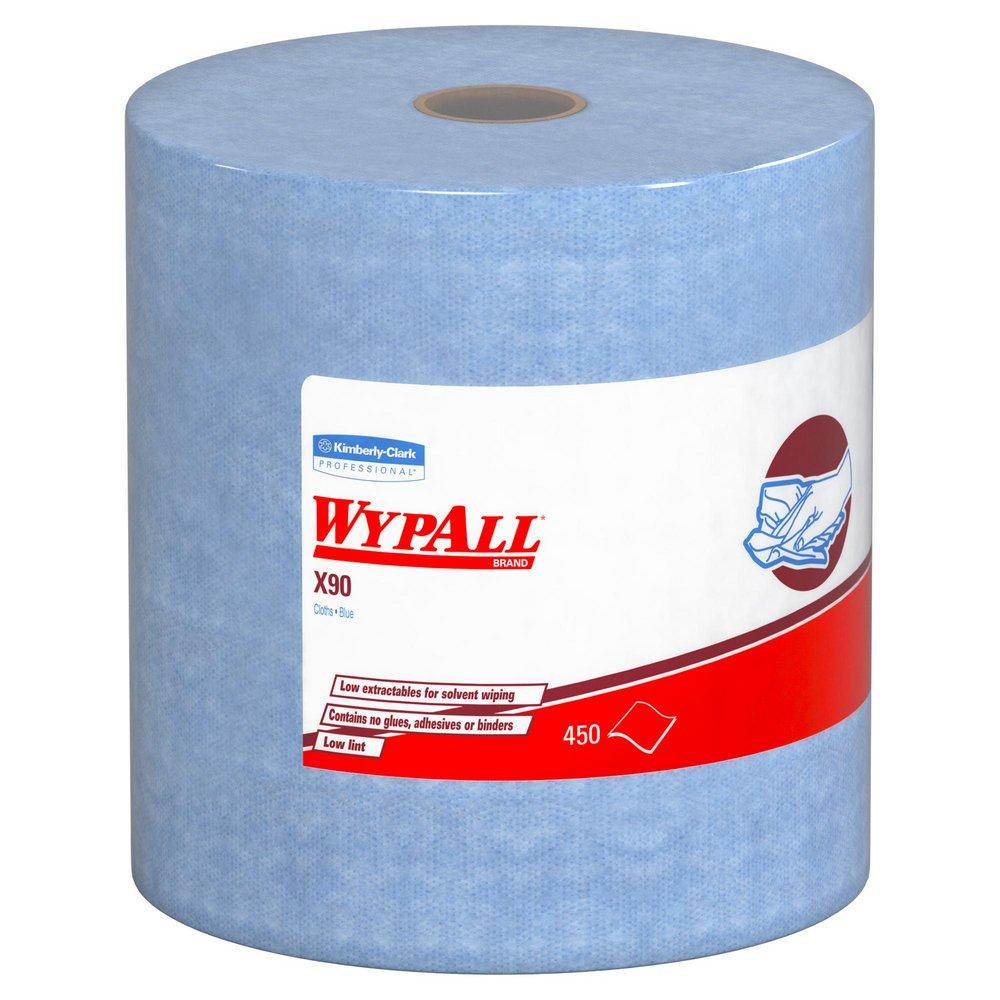 Kimberly Clark WypAll® X90 12-3/5 x 11-4/5 in. Polypropylene Cloth in Blue Denim (450 Sheets per Roll, 1 Roll per Case)