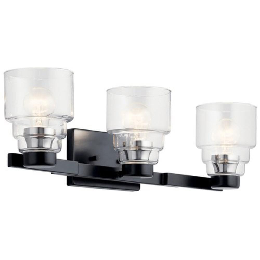 Kichler Lighting Vionnet 75W 3-Light Medium E-26 Vanity Fixture in Black