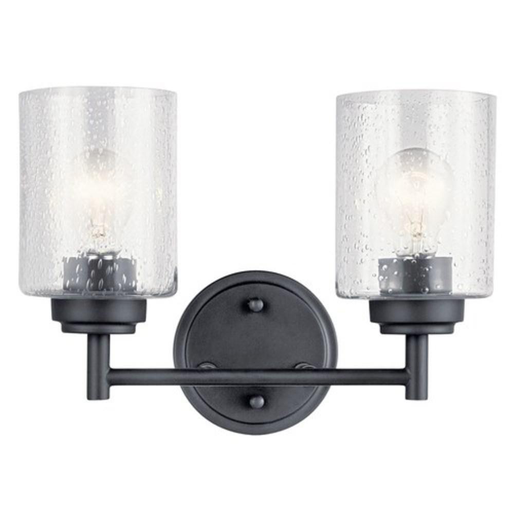 Kichler Lighting Winslow™ 75W 2-Light Medium E-26 Vanity Fixture in Black