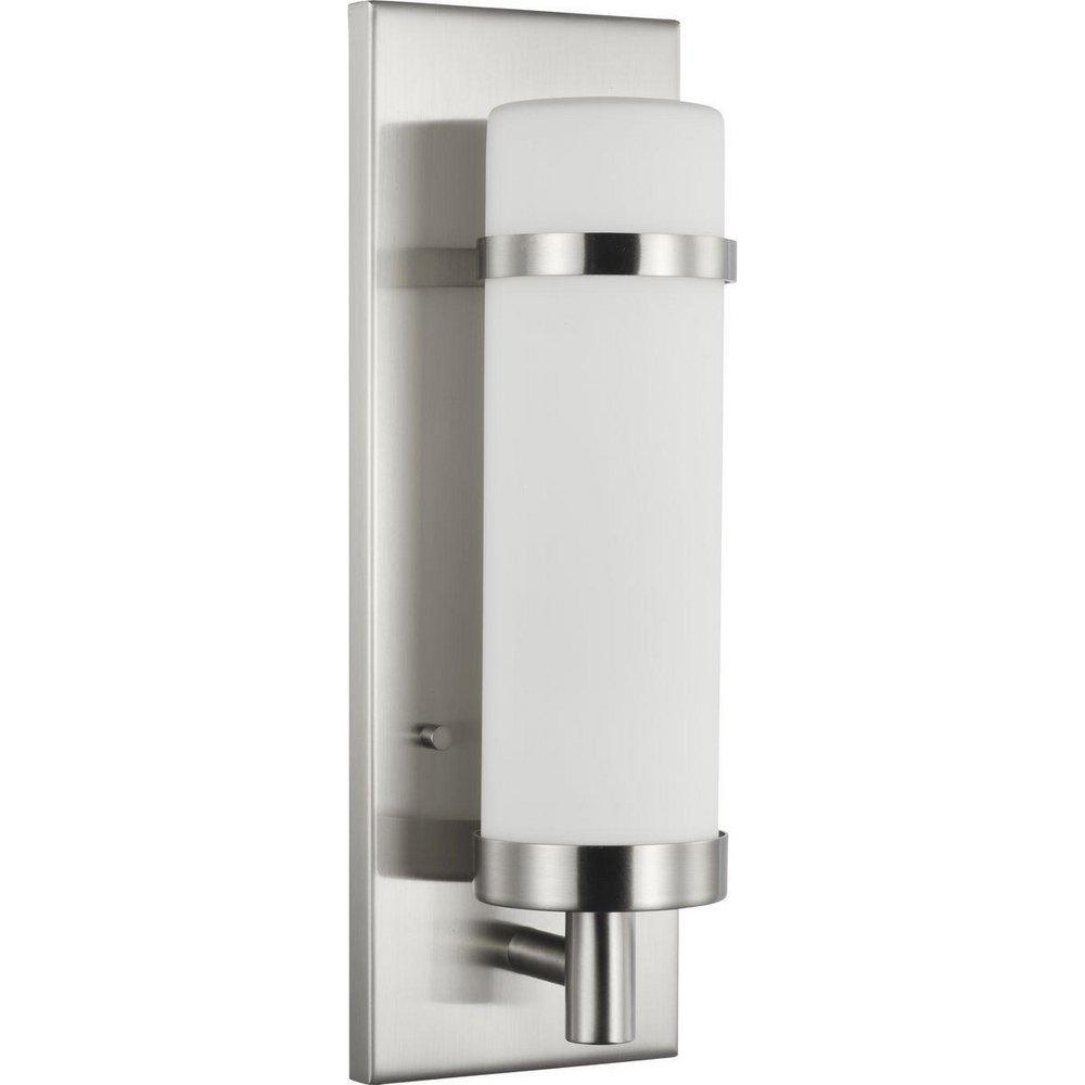 Progress Lighting Hartwick 60W 1-Light Medium Incandescent Wall Sconce in Brushed Nickel
