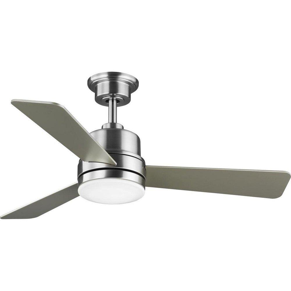 Progress Lighting Trevina II 44 in. 3-Blade Indoor Ceiling Fan in Brushed Nickel
