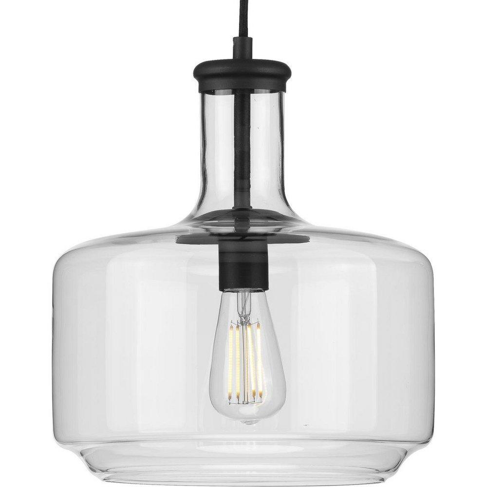 Progress Lighting Latrobe 60W 1-Light Medium E-26 Incandescent Pendant in Matte Black