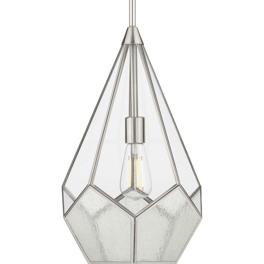Progress Lighting Cinq 100W 1-Light Medium E-26 Incandescent Pendant Light in Brushed Nickel