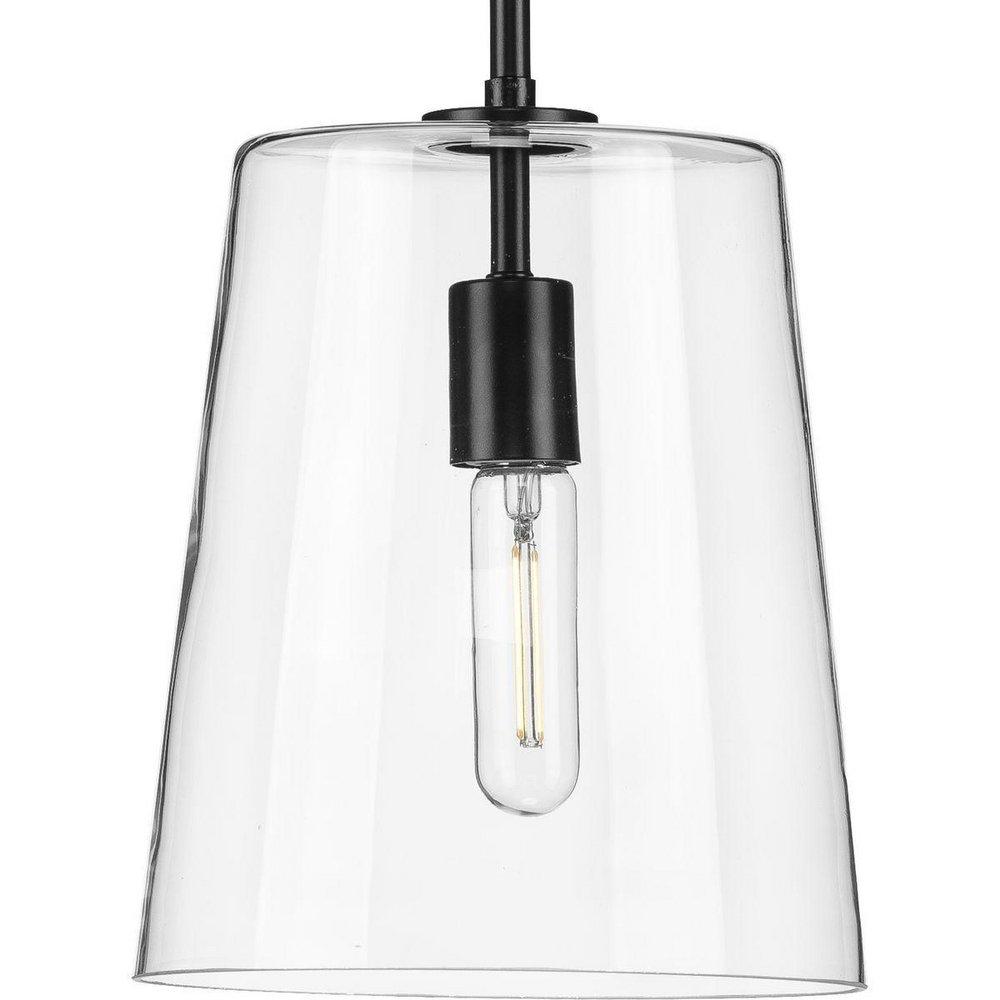 Progress Lighting Clarion 60W 1-Light Medium E-26 Incandescent Pendant Light in Matte Black