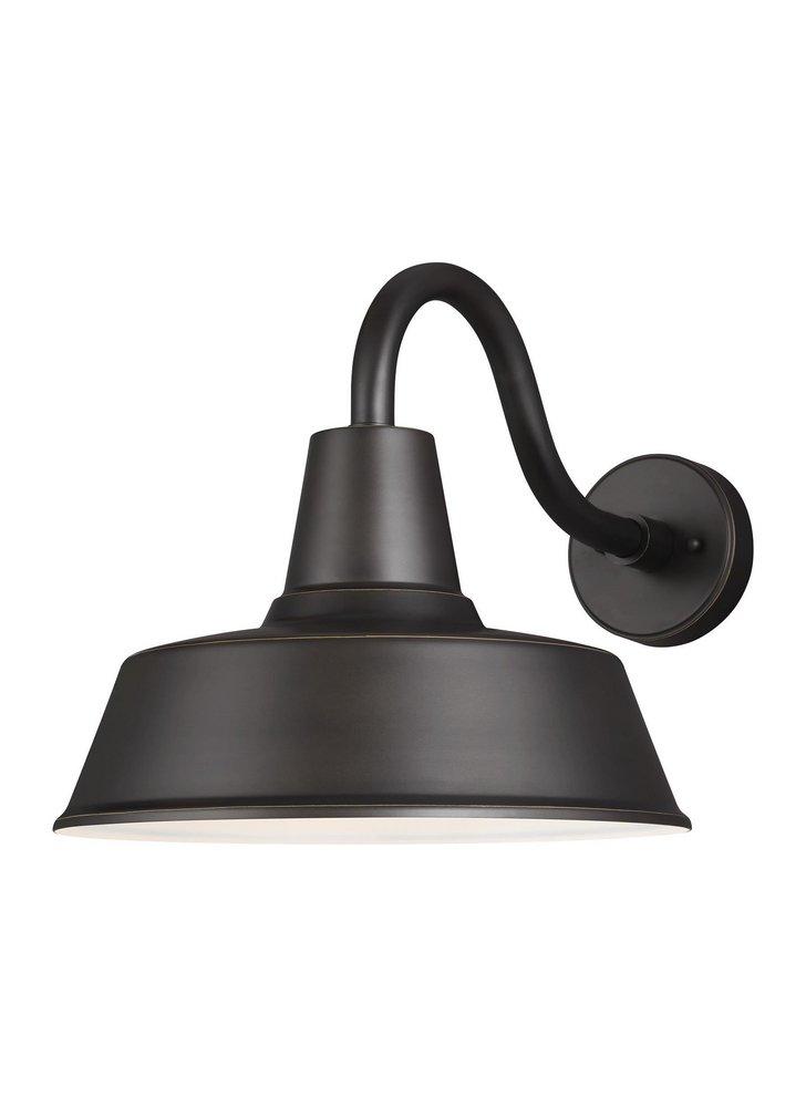 Visual Comfort & Co. Studio Barn Light 75W 1-Light 13-1/2 in. Antique Bronze Outdoor Wall Sconce