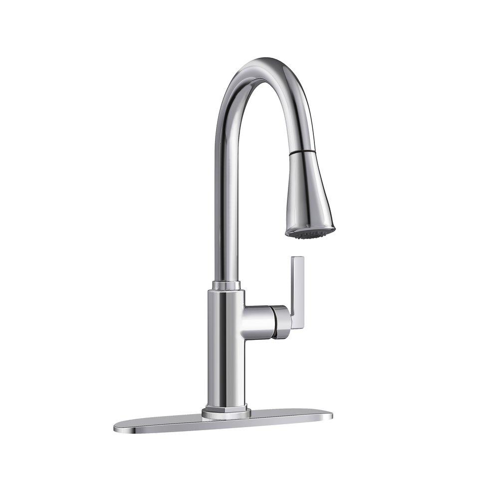 PROFLO® Pixley Single Handle Pull Down Kitchen Faucet in Polished Chrome