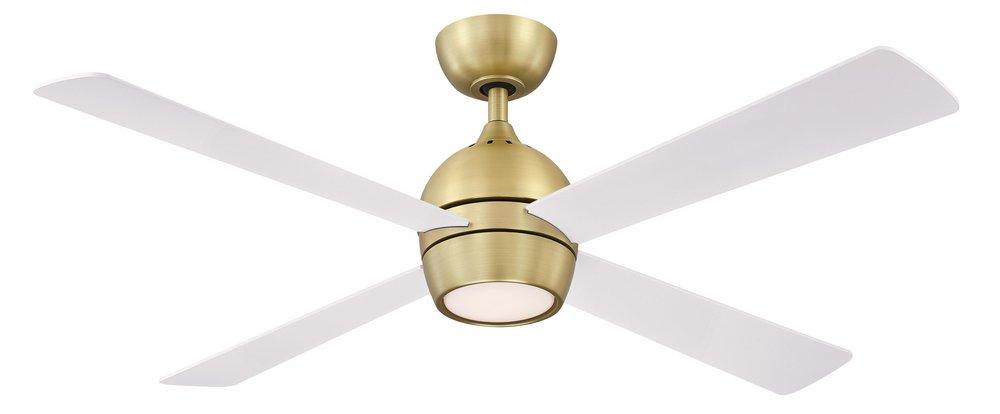 Fanimation Kwad™ 52 52 in. 4-Blade Indoor Ceiling Fan in Brushed Satin Brass