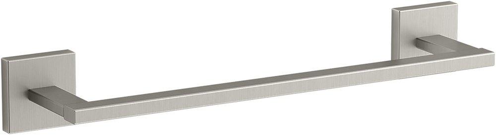 KOHLER Square 12 in. Towel Bar in Vibrant® Brushed Nickel