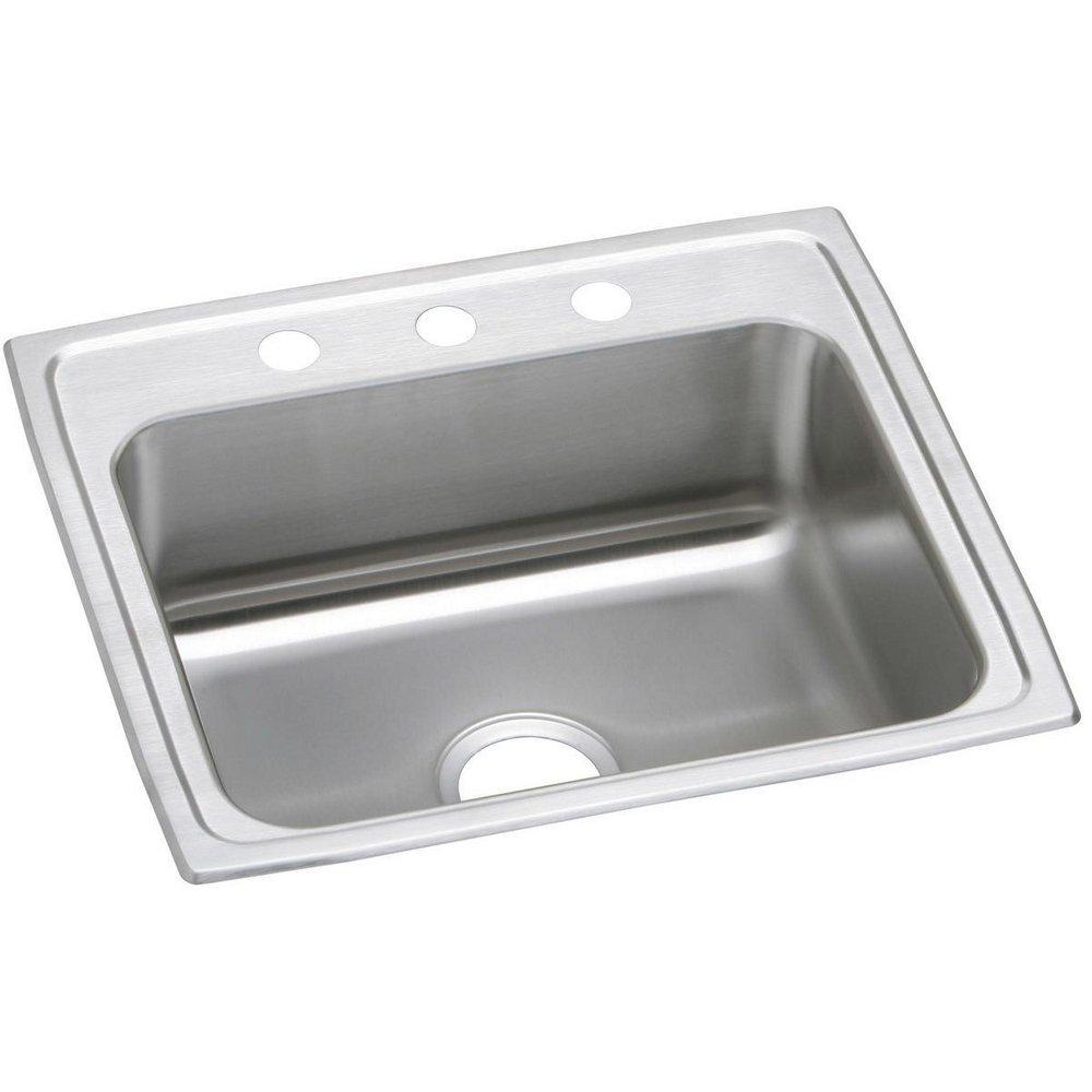 Elkay Celebrity® 22 in. Drop-in Stainless Steel Single Bowl Kitchen Sink in Brushed Satin