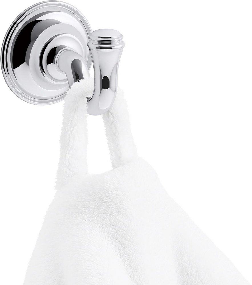 KOHLER Eclectic 1-Hook Robe Hook in Polished Chrome