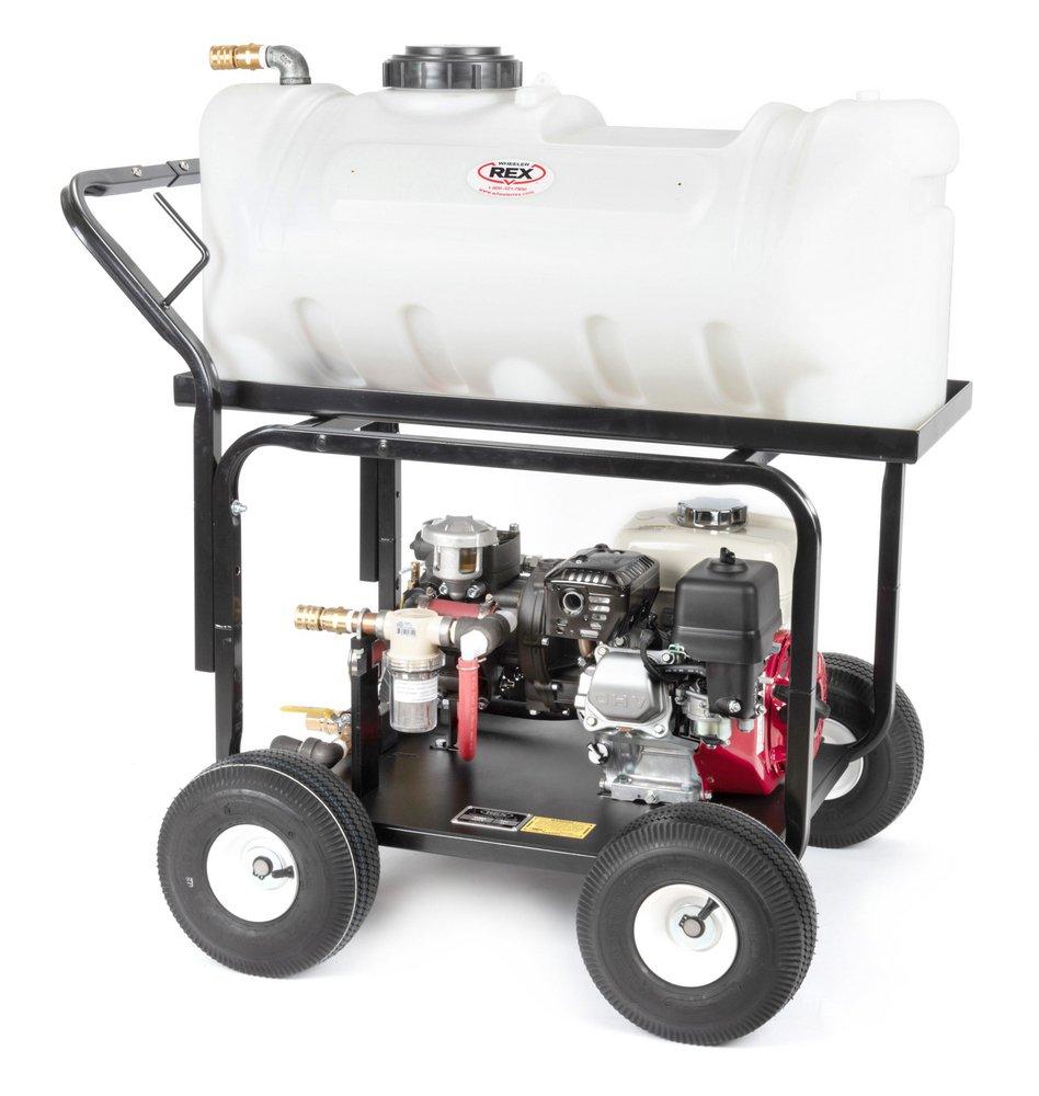 500 psi Gas Hydrostatic Test Pump with 4-Wheel Tank Kit