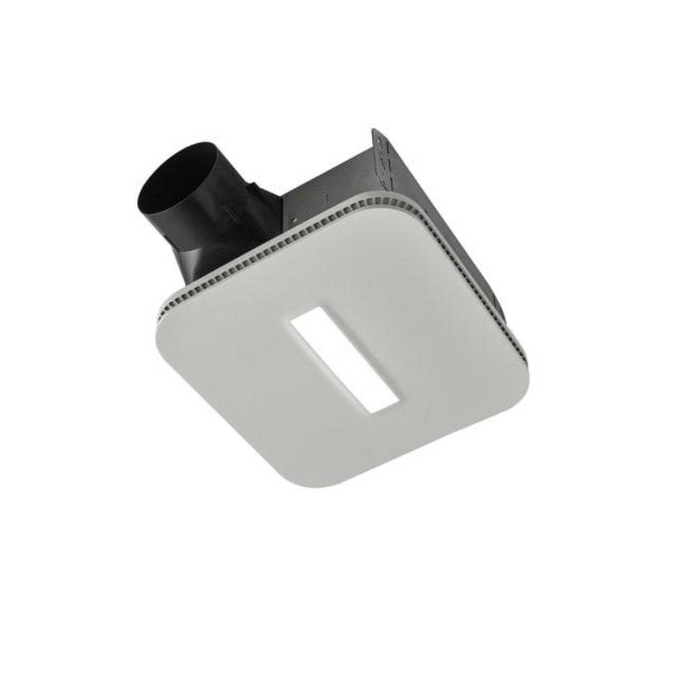 Broan-NuTone Flex Series™ 110 CFM Ceiling/Wall Mount Bathroom Exhaust Fan with LED Light & CleanCover in White - 1 Sone - Energy Star Rated