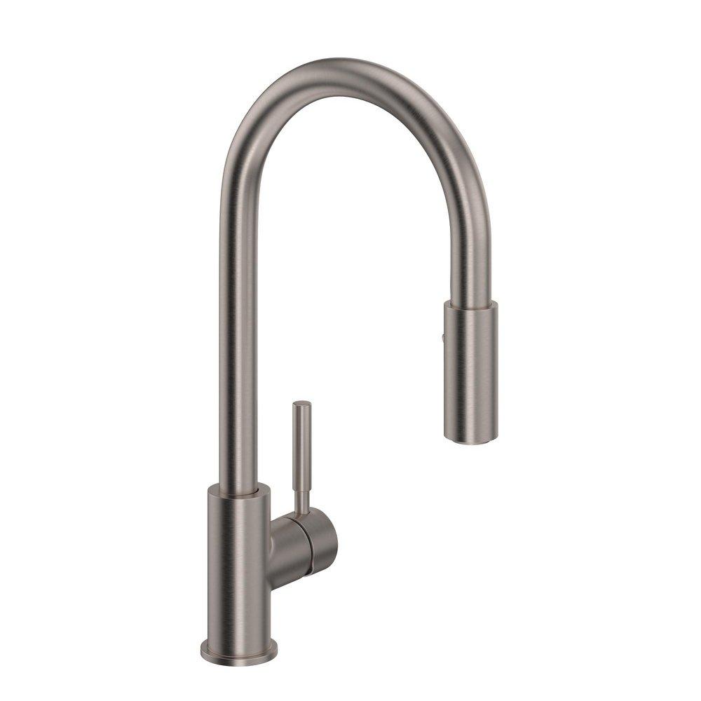ROHL® Lux™ Single Handle Pull Down Kitchen Faucet in Satin Nickel