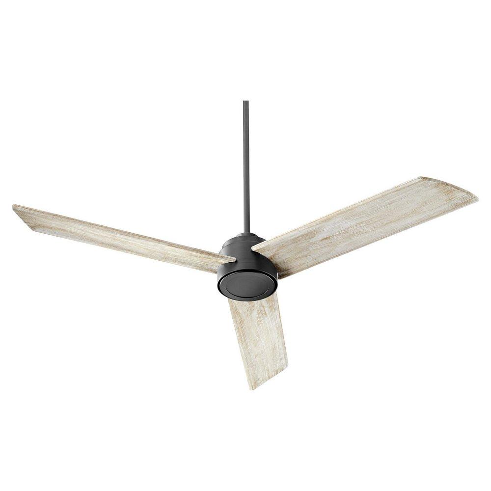 Quorum International Trio 33W 3-Blade Ceiling Fan in Noir