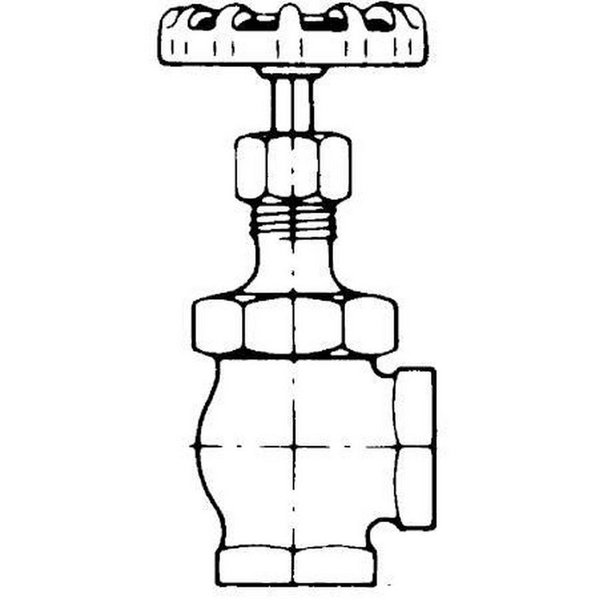 Crane Valve/Crane Energy Flow Sol 17TF Series 1 in. Threaded Hand Wheel Handle Angle Supply Stop Valve