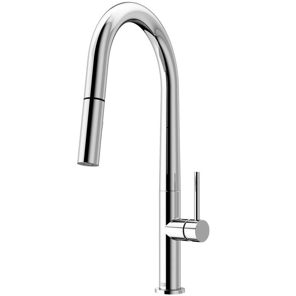 VIGO Greenwich Single Handle Pull Down Kitchen Faucet in Chrome