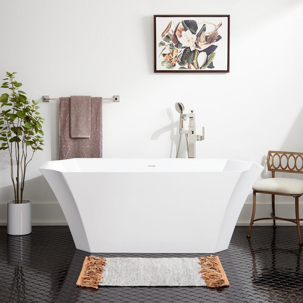 Signature Hardware Rossetti 67 x 32 in. Freestanding Bathtub in White