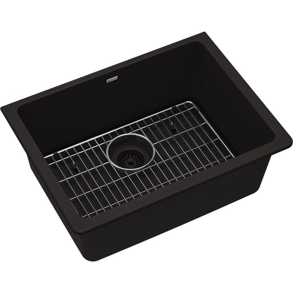 Elkay Classic® 24-5/8 in. Undermount Composite Single Bowl Kitchen Sink in Black
