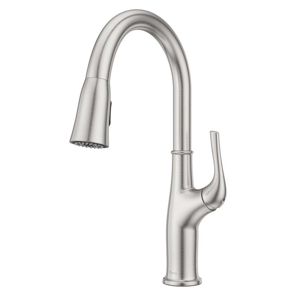 Pfister Highbury™ Single Handle Pull Down Kitchen Faucet in Stainless Steel