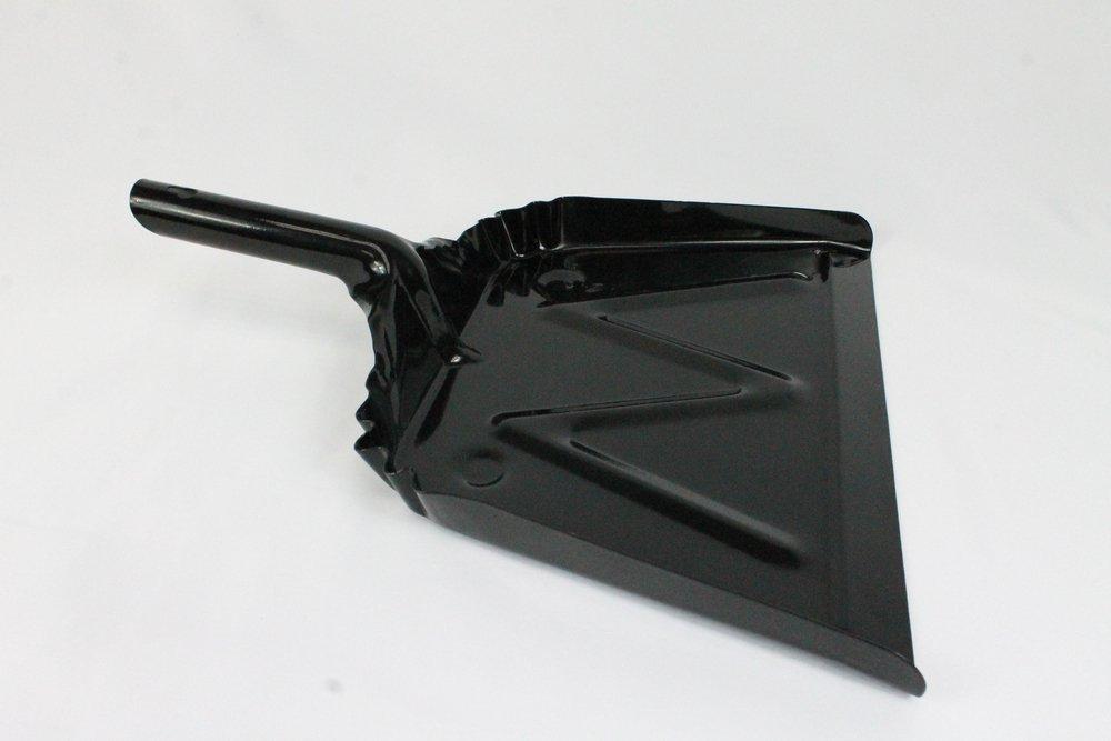 12 in. Metal Dust Pan in Black