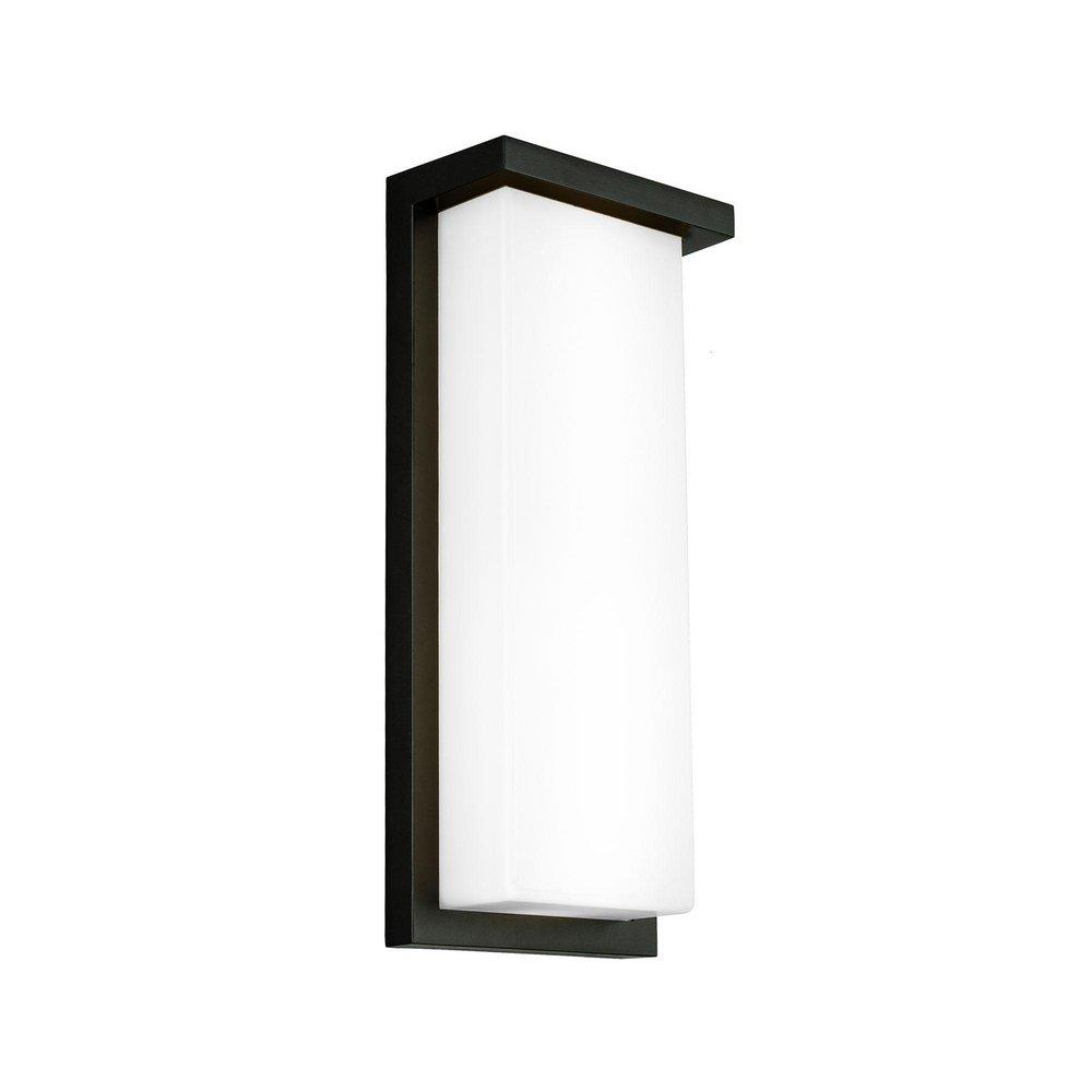 WAC Lighting Vega 16W 1-Light 14 in. Outdoor Wall Sconce in Black