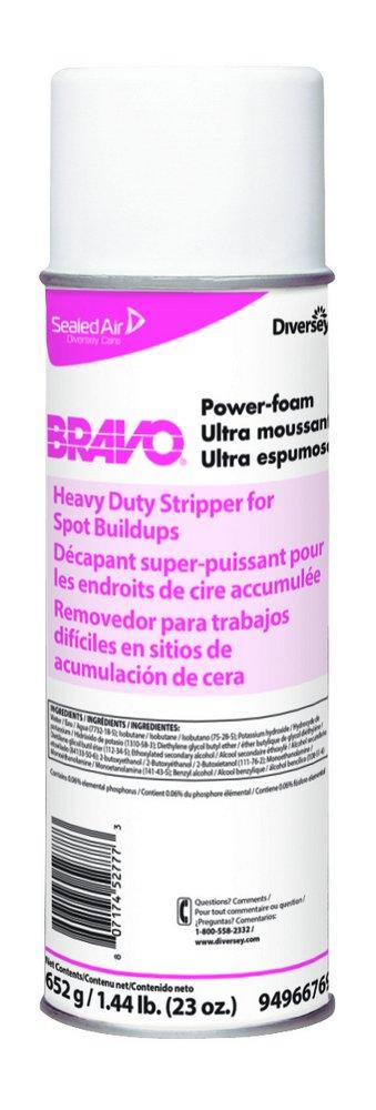Diversey Bravo® Power Foam 23 oz. Heavy Duty Stripper for Spot Buildups, 12 Per Case