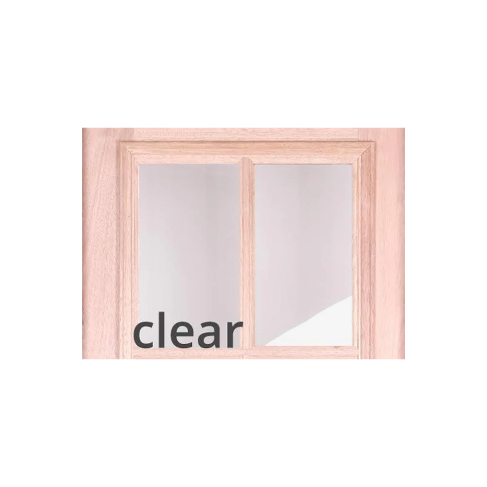 6/0x6/8 Mahogany 3/4 Glass Prehung Exterior Double Door