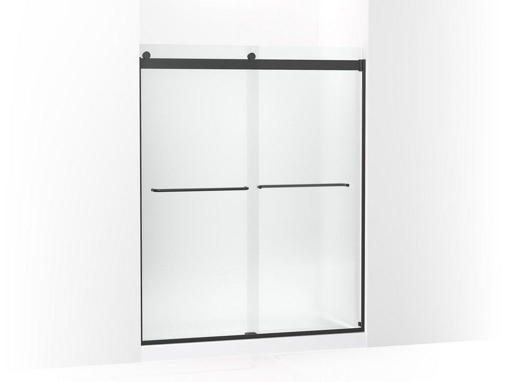 KOHLER Levity® 74 x 59-5/8 in. Frameless Sliding Shower Door in Matte Black