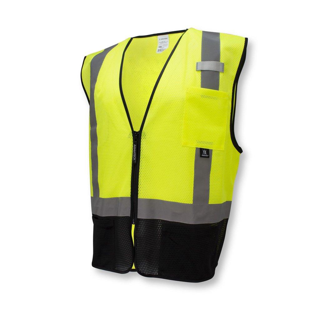 High Visibility Color Block Safety Vest, M