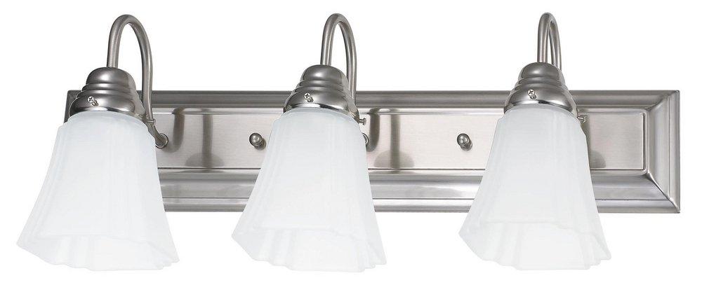 60W 3-Light Vanity Fixture in Brushed Nickel