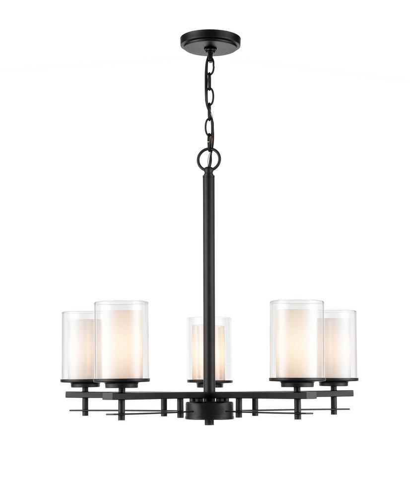 Millennium Lighting Huderson 5-Light Chandelier Ceiling Light in Matte Black