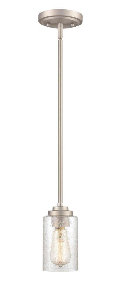 Millennium Lighting Moven 1-Light Mini-Pendant Light in Satin Nickel