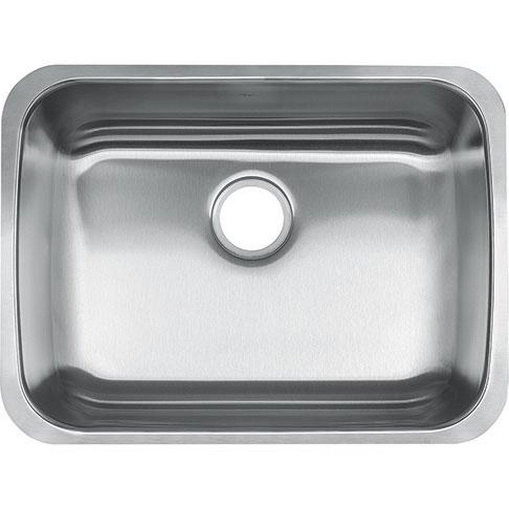 FHP Kindred Reginox Collection 24-3/4 in. Undermount Stainless Steel Single Bowl Kitchen Sink in Satin