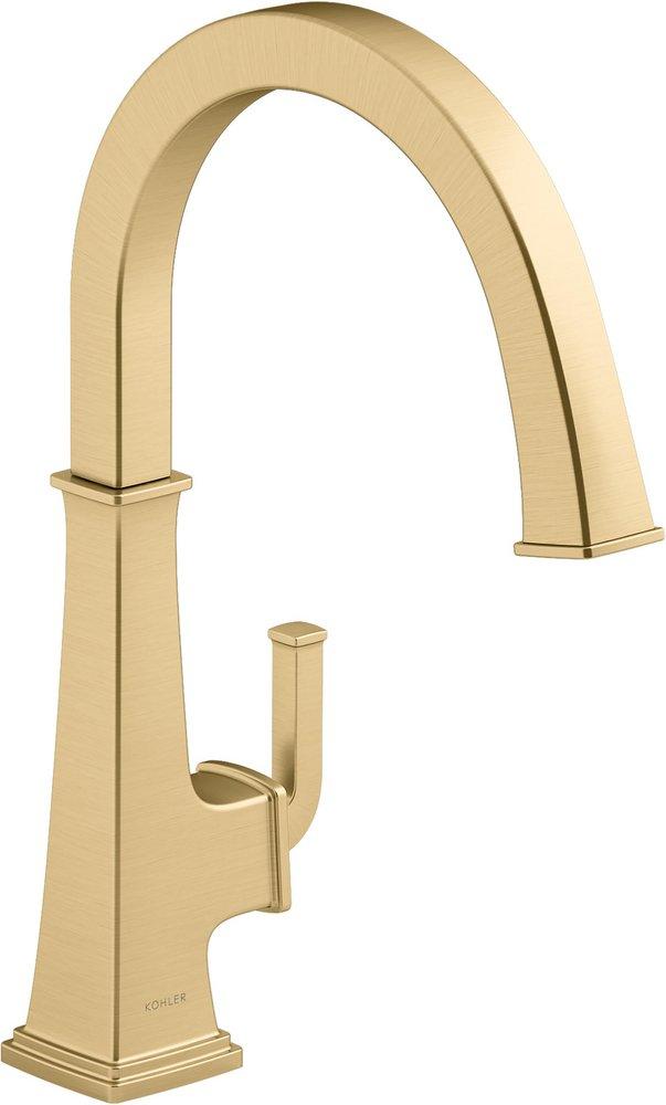 KOHLER Riff™ Single Handle Bar Faucet in Vibrant® Brushed Moderne Brass