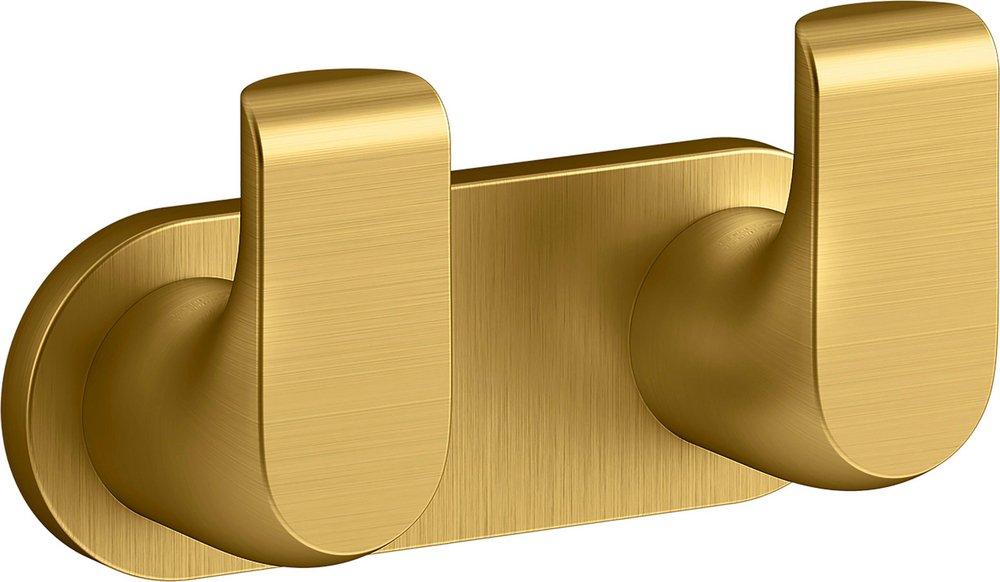 KOHLER Avid® 2-Hook Robe Hook in Vibrant® Brushed Moderne Brass