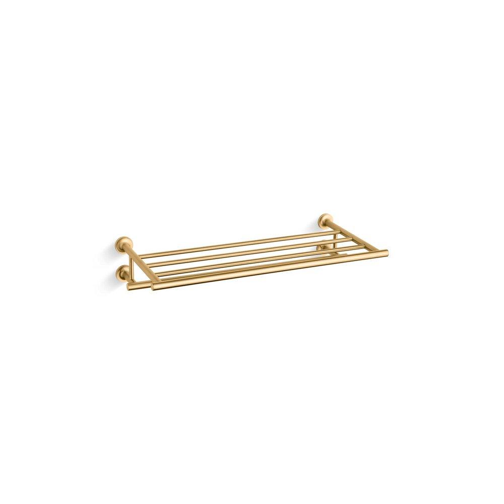 KOHLER Purist® 24 in. Towel Holder in Vibrant® Brushed Moderne Brass