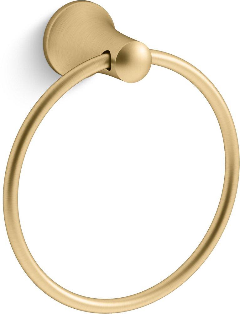 KOHLER Tempered® Round Closed Towel Ring in Vibrant® Brushed Moderne Brass