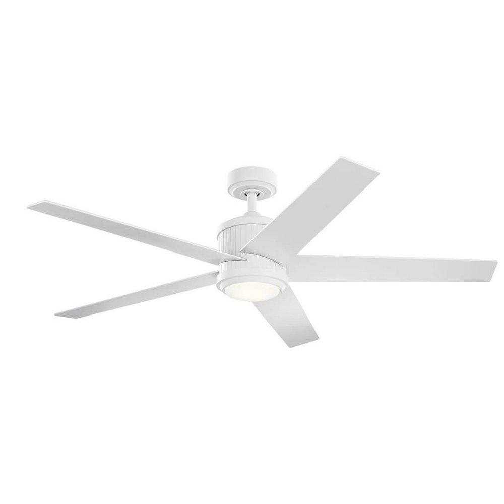 Kichler Lighting Brahm™ 56 in. 5-Blade Indoor Ceiling Fan in Matte White