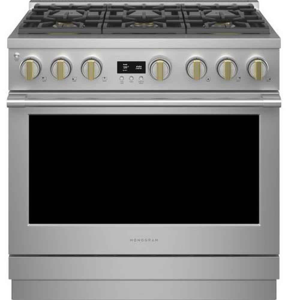 35-1/4 x 35-7/8 x 28-1/2 in. 23000 BTU 6.2 cu. ft. 6-Burner Sealed Gas Freestanding Range in Stainless Steel