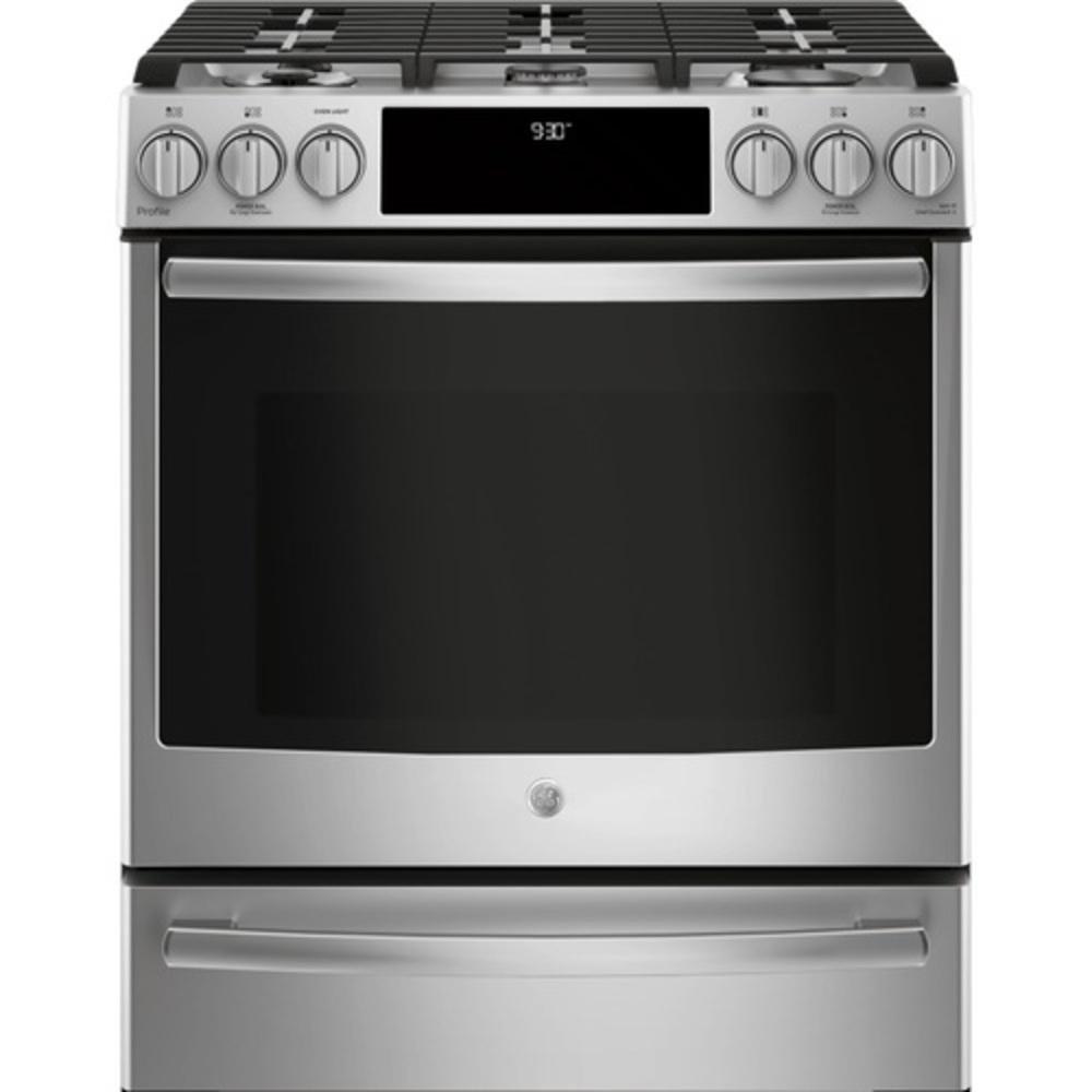 GE Profile™ Profile™ 30 x 36-1/2 in. 21000 BTU 5.7 cu. ft. 5-Burner Sealed Gas Freestanding Range in Fingerprint Resistant Stainless Steel