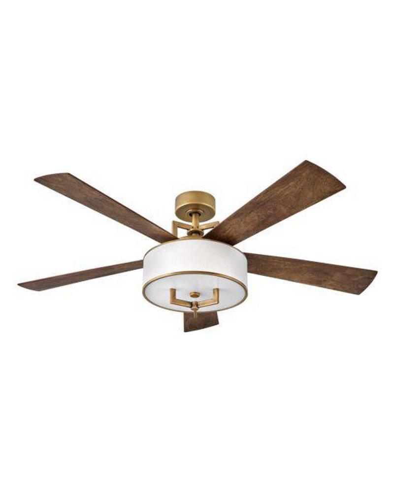 Hinkley Hampton 56 in. 5-Blade Indoor Ceiling Fan in Heritage Brass
