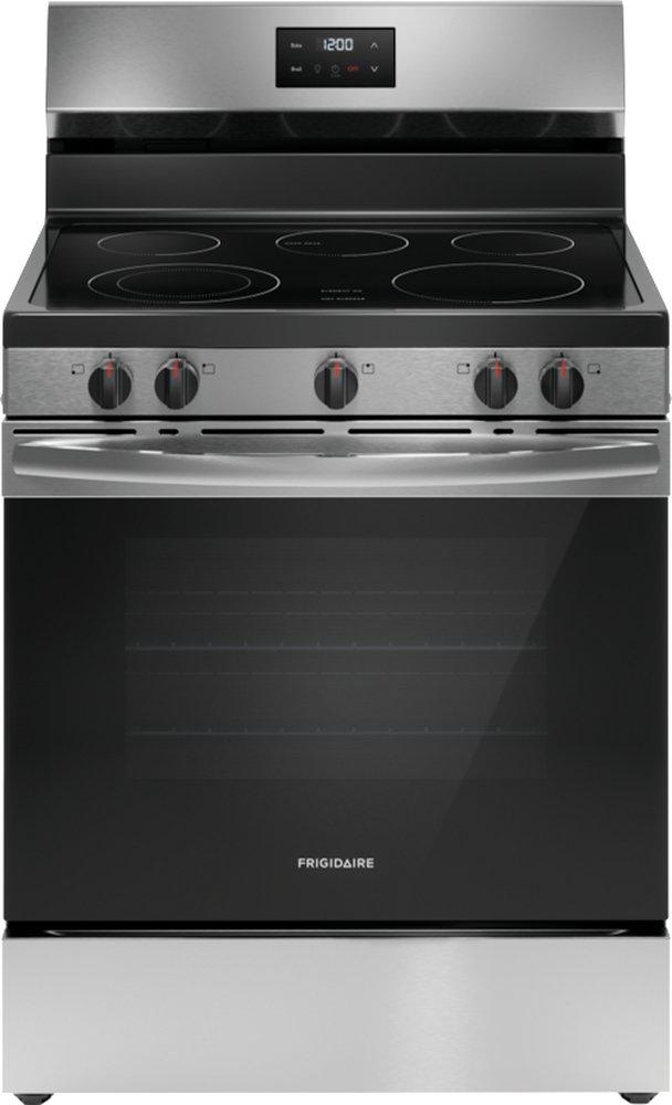 30 x 47-3/4 in. 5.3 cu. ft. 5-Burner Electric Freestanding Range in Stainless Steel