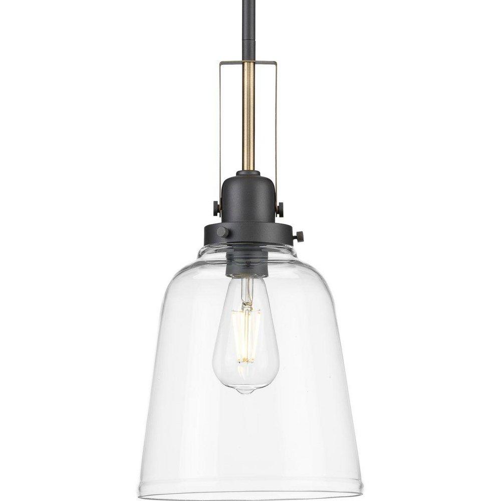 Progress Lighting Rushton 100W 1-Light Medium E-26 Incandescent Pendant Light in Graphite