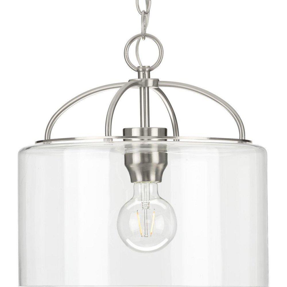 Progress Lighting Leyden 60W 1-Light Medium E-26 Incandescent Pendant Light in Brushed Nickel