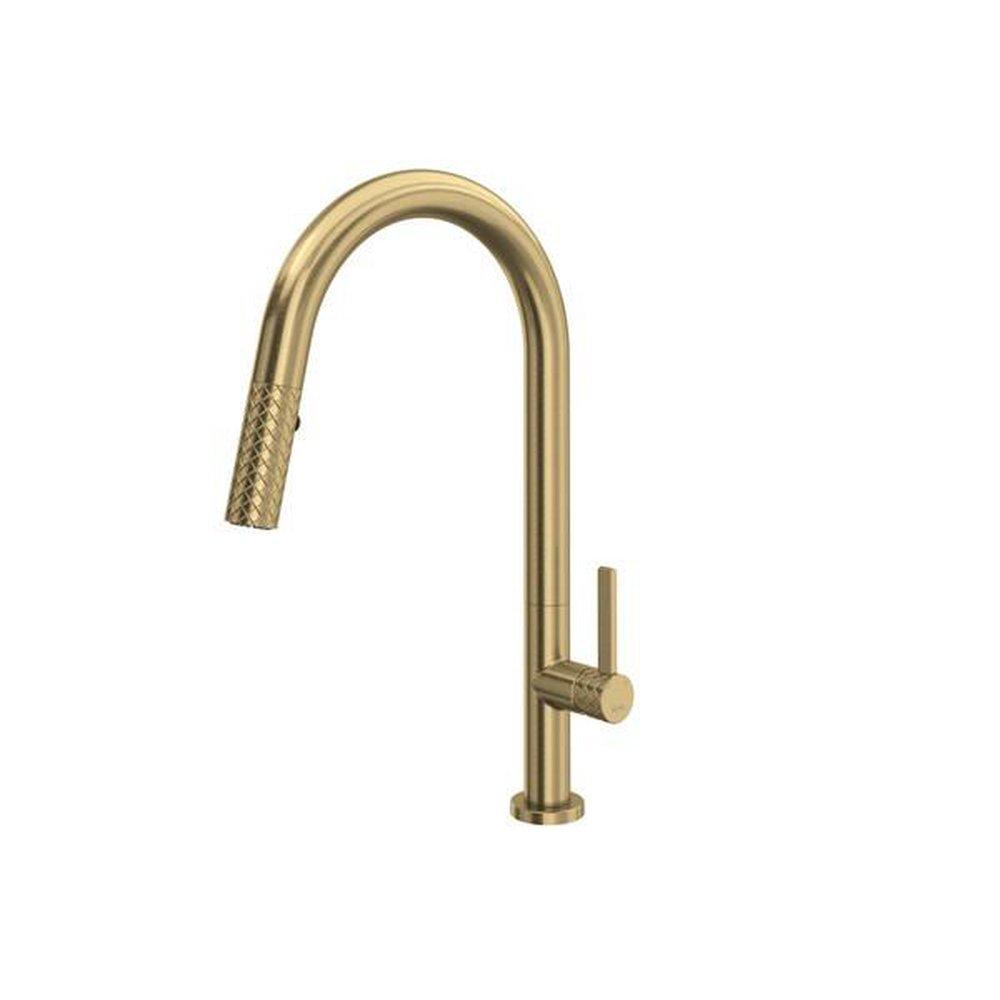 ROHL® Tenerife™ Single Handle Pull Down Kitchen Faucet in Antique Gold