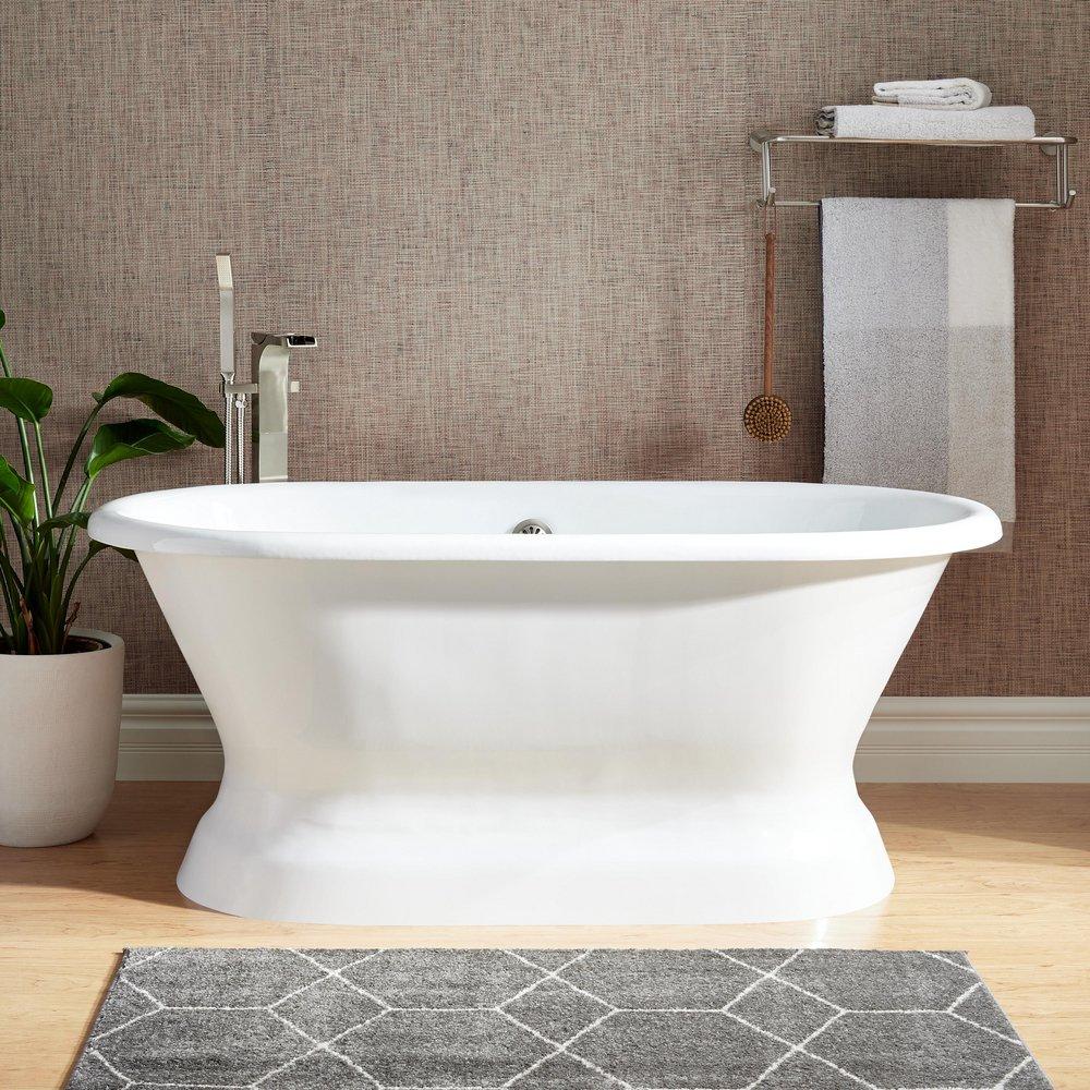 Signature Hardware Henley 66 x 31 in. Freestanding Bathtub with Offset Drain in White
