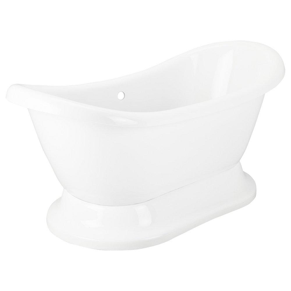 Signature Hardware Rosalind 69 x 29 in. Freestanding Bathtub with Center Drain in White